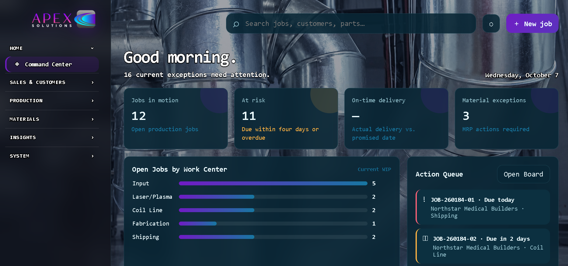 Apex ERP Command Center